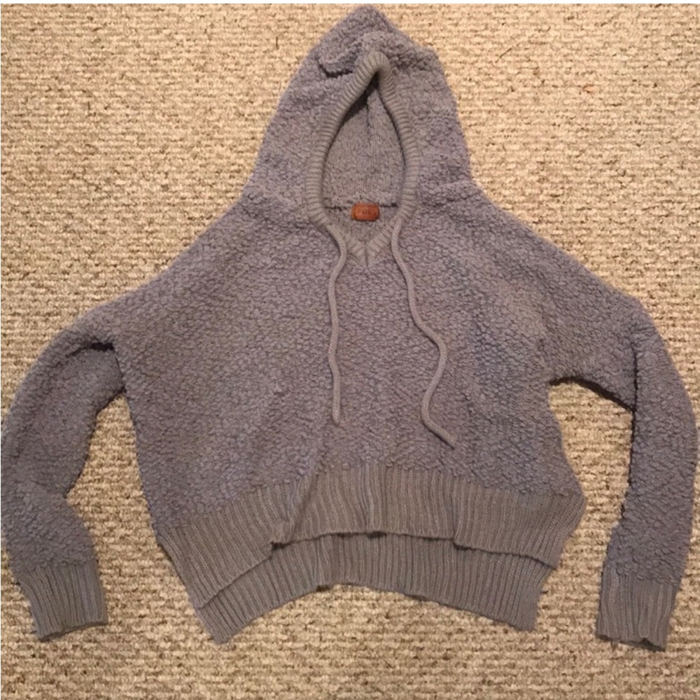 POL Gray Hooded Sweater
